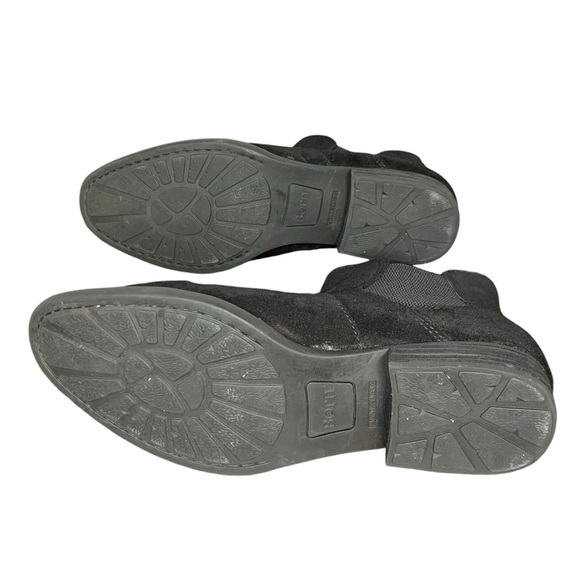 Born black suede leather upper Chelsea ankle bootie style F57203. Size 8 - Picture 9 of 10